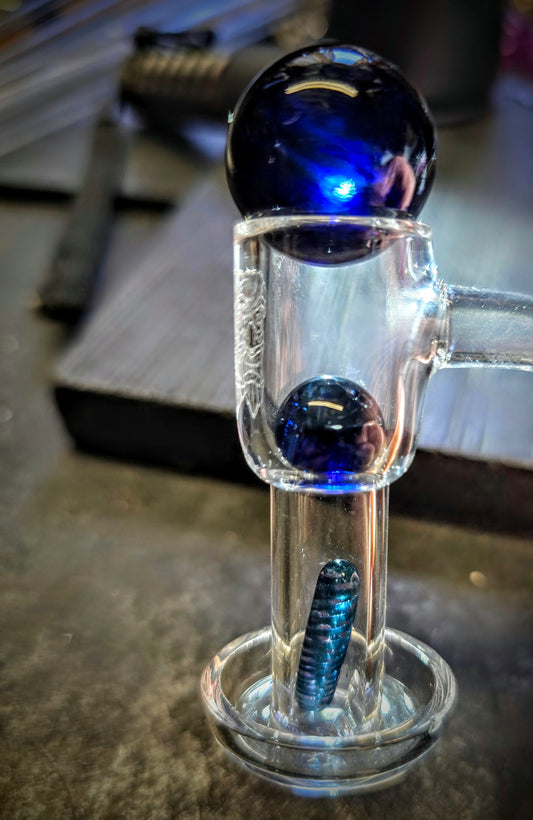 Dark Blue Spiral Slurper Set