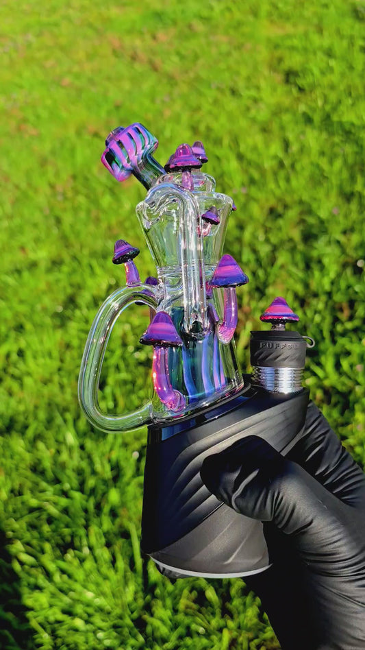 Puffco Recycler With Mushrooms Karmaline & Experimental Green