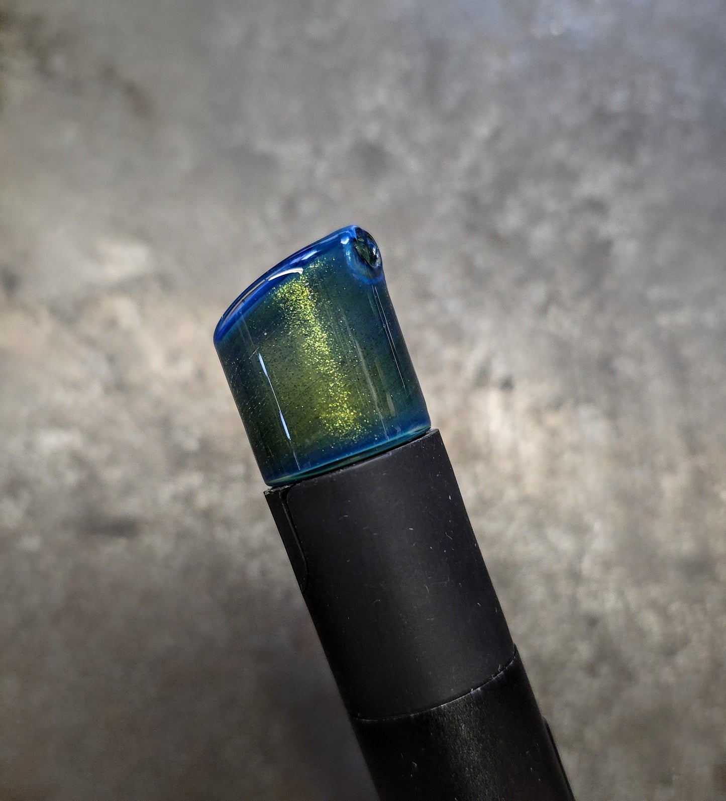 Sparkle green/ Blue Stock Shape Pivot Spinner Mouthpiece