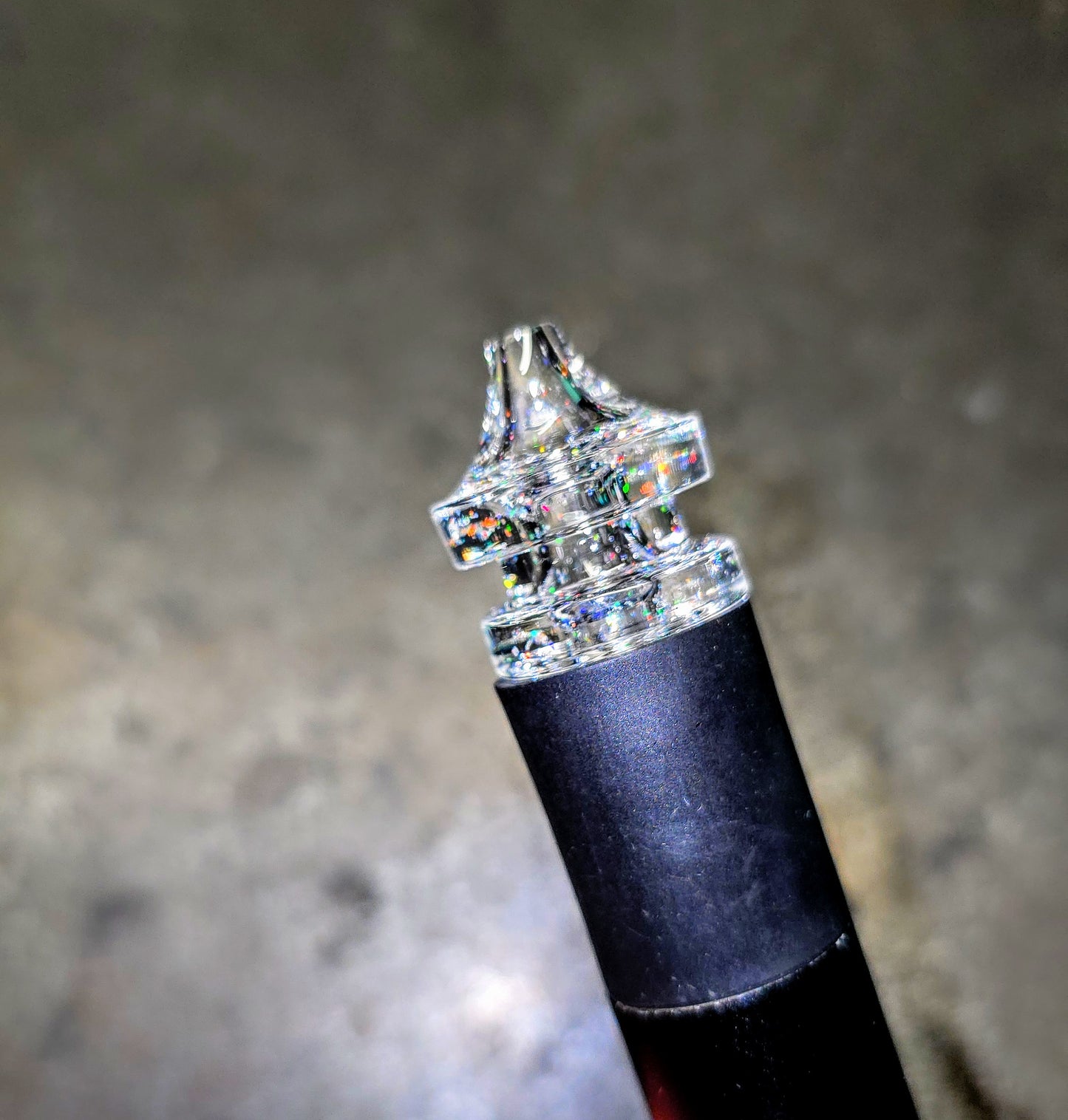 Clear Crushed Opal Pivot Spinner Mouthpiece