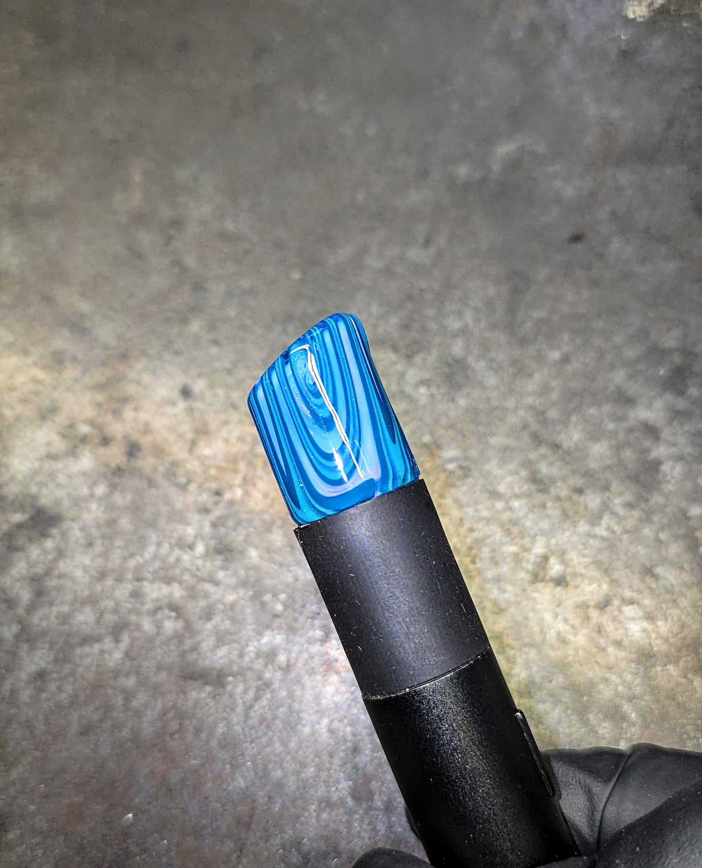 Stock Shape Pivot Spinner Mouthpiece Aqua, Peacock, jackpot and lucid linework