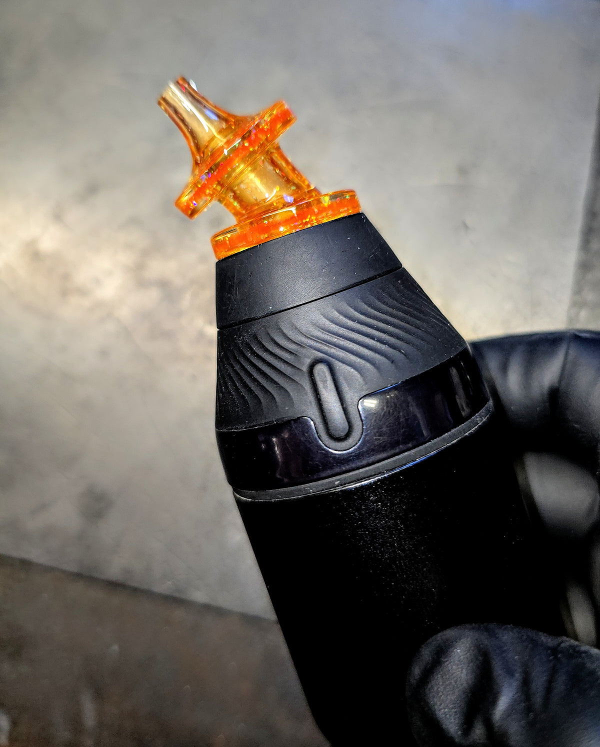 Tangelo Orange with Crushed Opal Angled Proxy Core Mouthpiece