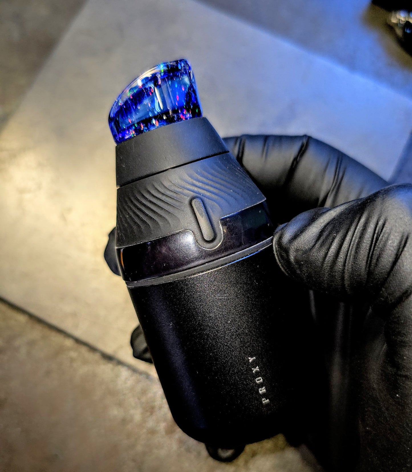 Cobalt & Crushed Opal Angled Proxy Core Spinner Mouthpiece