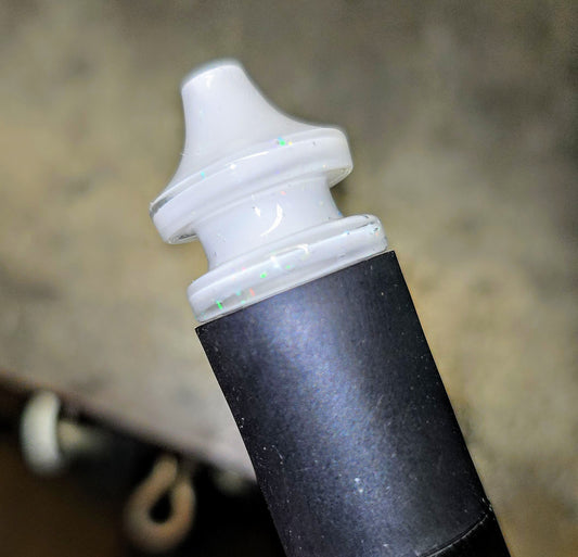 White Crushed opal Pivot Spinner Mouthpiece