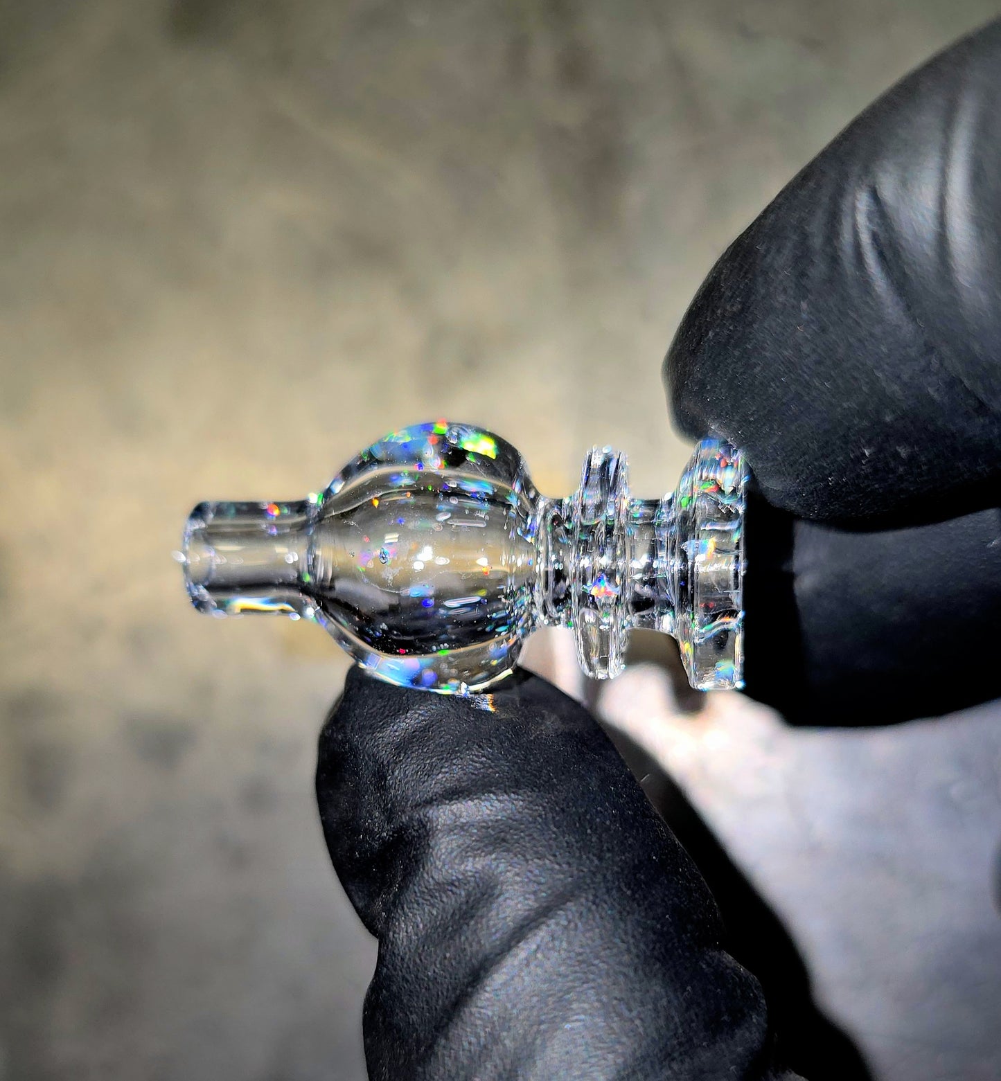 Puffco pro 3dxl Clear Crushed Opal Bubble Cap